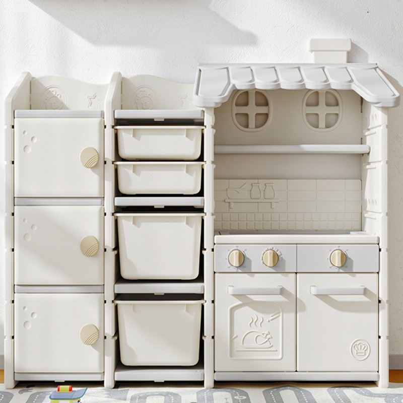 Centre d'activités/Cuisine de jeu pour enfants avec meuble de rangement modulaire et penderie