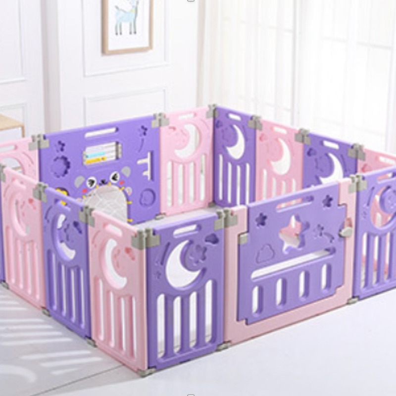 Parc/Enclos de jeu pliable et sécurisé pour bébé, thèmes lune et étoile