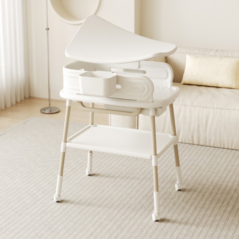 Table à langer/Baignoire multifonctionnelle pour bébé sur pieds, mobile